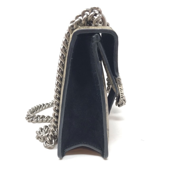 Authentic GUCCI GG Supreme Monogram Small Dionysus Bag Beige Ebony Black - Picture 12 of 16